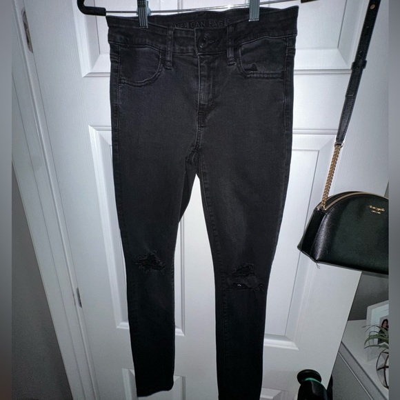 American Eagle Black Jeggings - Picture 1 of 2